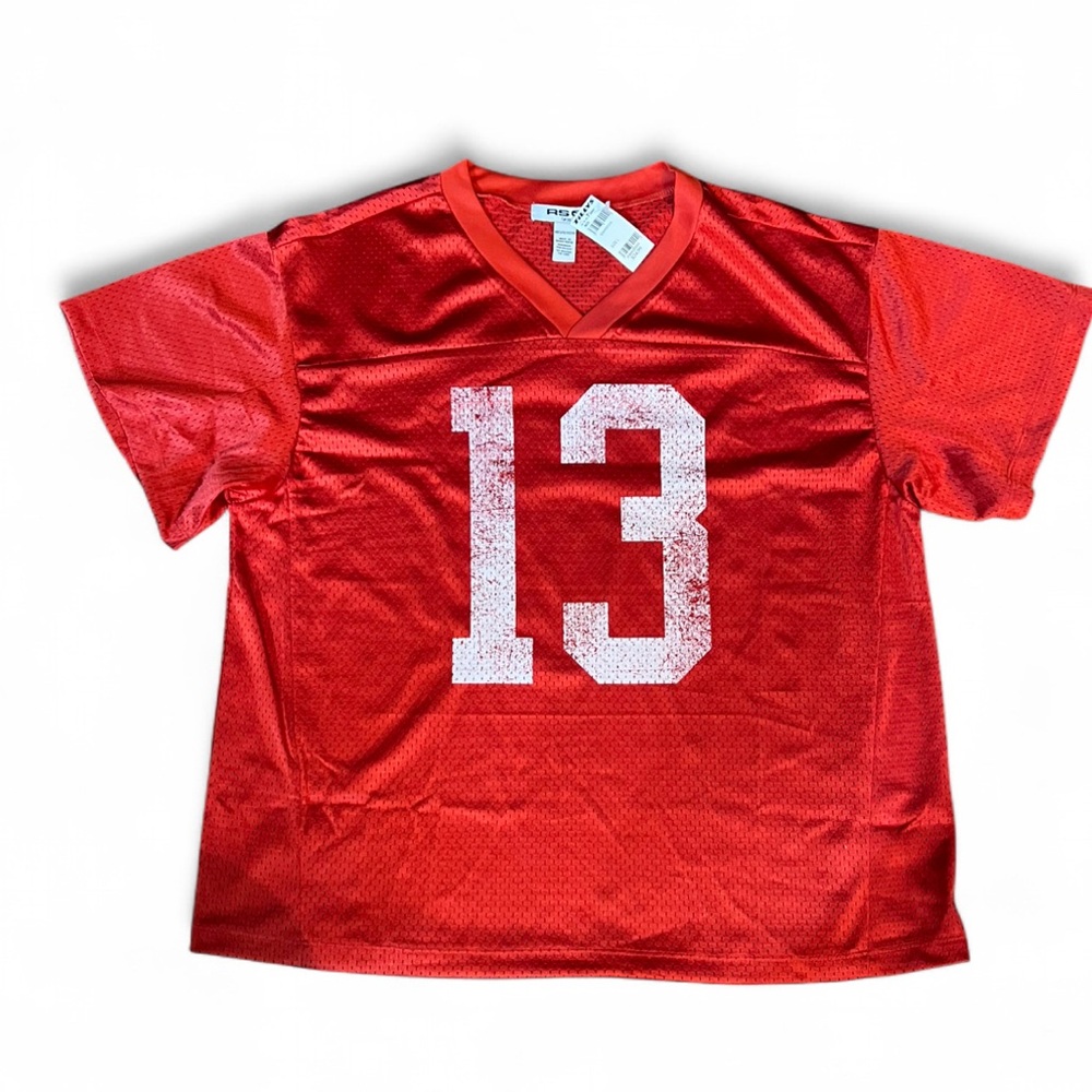 NWT RSQ Tilly's Bright Red Womens Sports Jersey - Taylor Swift Vibes Size Large